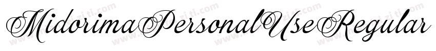 MidorimaPersonalUseRegular 7B0EV字体转换
